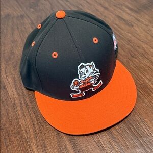 Cleveland Browns Elf Mitchell & Ness Brown and Orange Fitted Hat 7 3/8